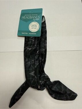 Black Marble Knotted Headbands of Hope NWT Adjustable